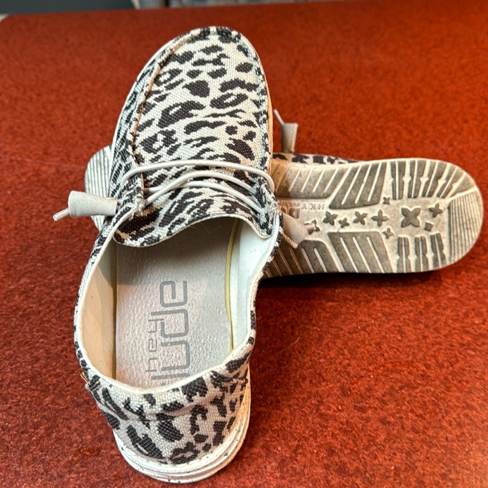 Hey Dude - Wendy Woven Cheetah print Grey